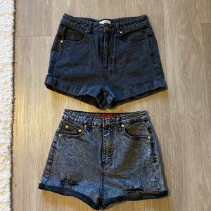 Black high waisted shorts size medium bundle